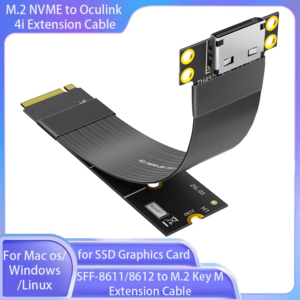 Oculink Egpu Mini Pc - Câble d'extension M.2 NVME vers Oculink