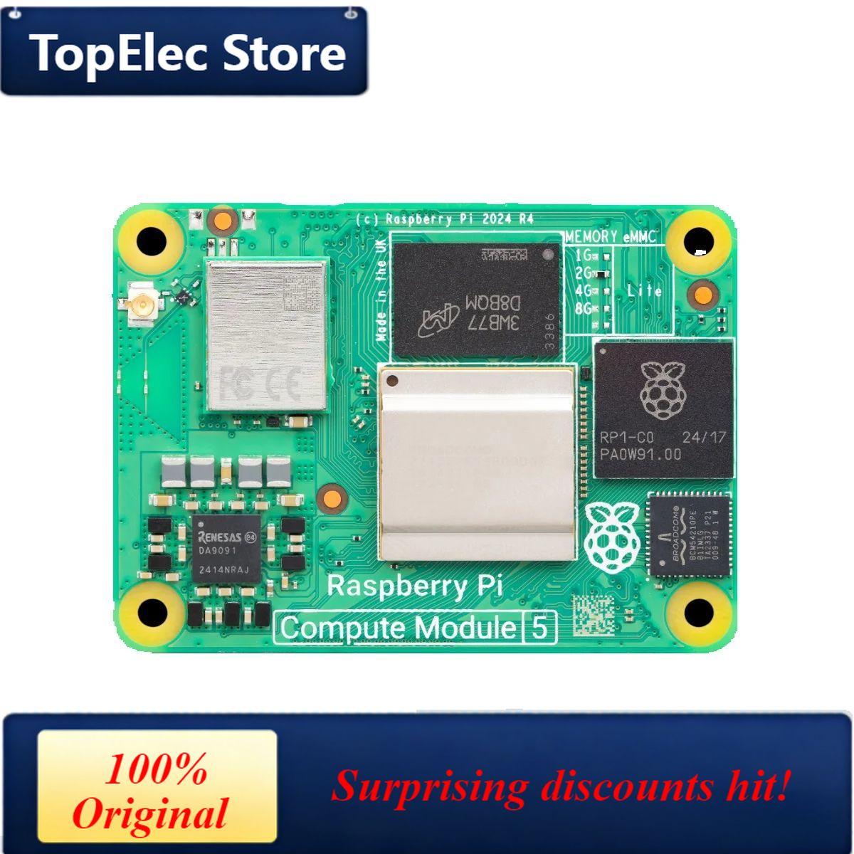 Module de calcul Raspberry Pi  - Raspberry Pi 5 8Gb Board avis et prix